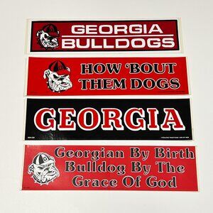 4 Vintage Georgia Bulldogs bumper stickers Decals